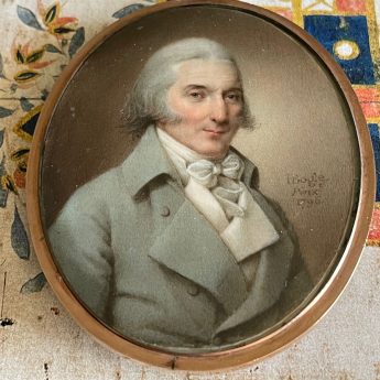 Minaiture portrait of a gentleman by John Bogle