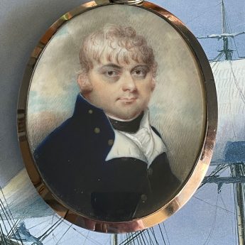 Henry Jacob Burch, miniature portrait of a named naval officer