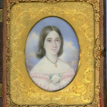 Early Victorian miniature portrait of a young lady