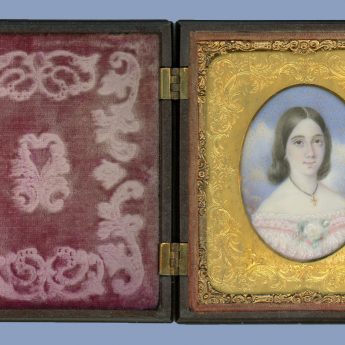 Early Victorian miniature portrait of a young lady
