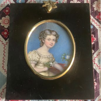 Charles Osborne, miniature portrait of his daughter Charlotte Elizabeth