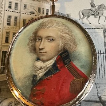 Andrew Plimer, miniature portrait of a young officer