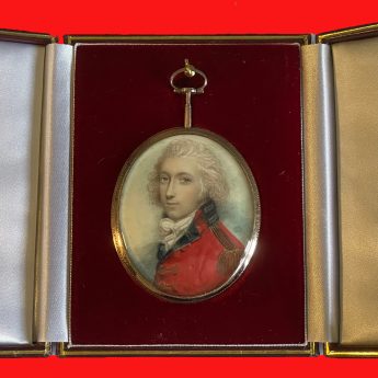 Andrew Plimer, miniature portrait of a young officer