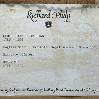George Perfect Harding, historical watercolour portrait