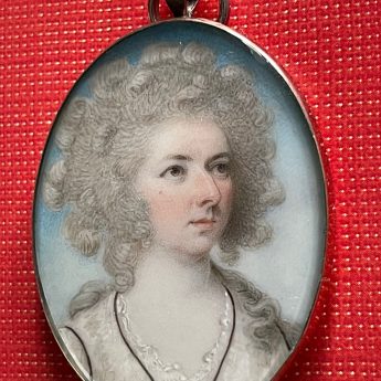 Miniature portrait of a lady by Thomas Hull