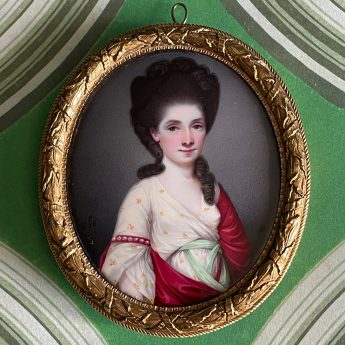 Enamel portrait miniature by Henry Spicer