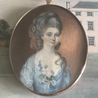 Daniel Dodd, miniature portrait of a Georgian lady