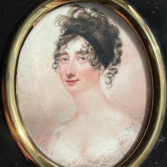 Miniature portrait of a Regency lady by Samuel John Stump