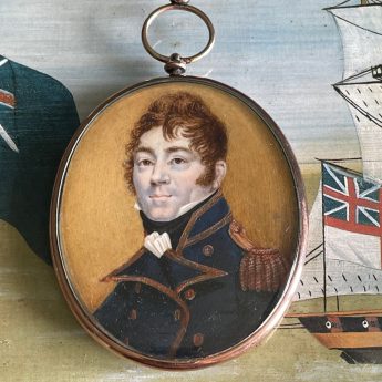 Miniature portrait of a naval officer by William John Thomson