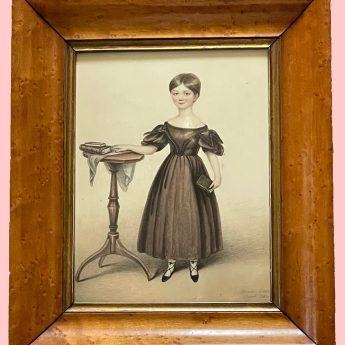 Albin Roberts Burt, watercolour portrait of Amelia Slatter as a child