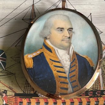 Miniature portrait of Admiral Buckner