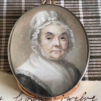 Abraham Daniel, miniature portrait of a mature lady