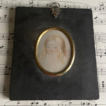 Pastel miniature portrait of a child