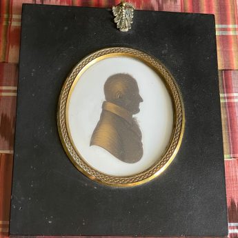 John Field, painted and gilded silhouette of Arthur Howman
