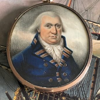 Nathaniel Plimer, miniature portrait of a naval officer