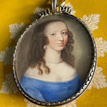 Susannah-Penelope Rosse, miniature portrait on vellum of a young lady