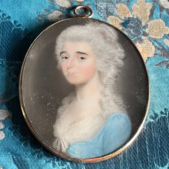 Robert Bowyer, miniature portrait of an aristocratic lady