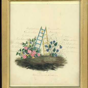 Watercolour of a matrimonial ladder