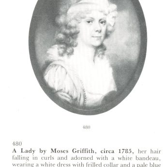 Moses Griffith attrib., miniature portrait of a lady circa 1785