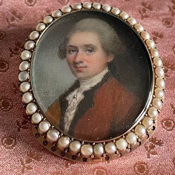 Horace Hone, early portrait miniature of a gentleman