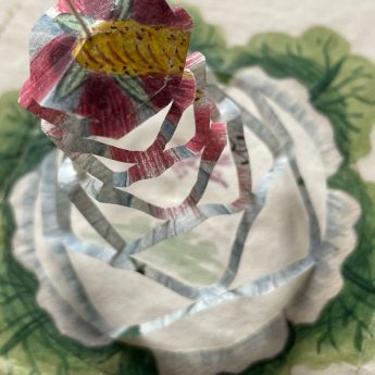 A rare watercolour cobweb Valentine circa 1816