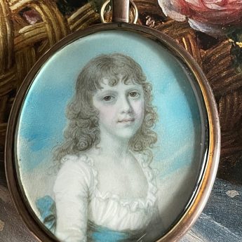 Richard Cosway, miniature portrait of Mary Shirley Spencer