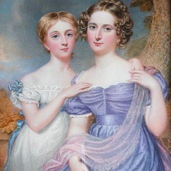Sir William Charles Ross, miniature portrait of two named sisters
