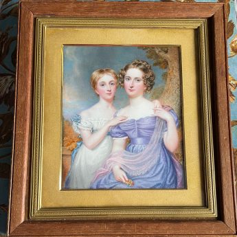 Sir William Charles Ross, miniature portrait of two named sisters