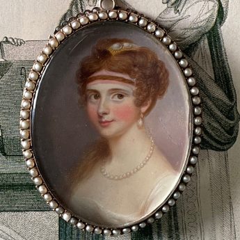 James Leakey, miniature portrait of Charlotte Trevanion