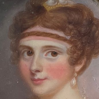 James Leakey, miniature portrait of Charlotte Trevanion