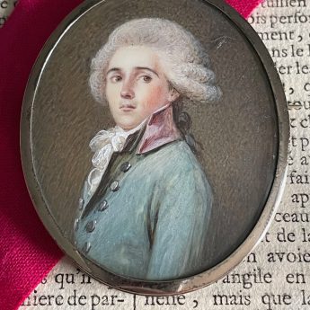 French School miniature portrait of a gentleman