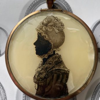Jane Read, double-sided locket silhouette backed with wax