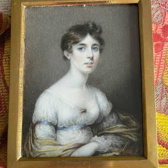 JCD Engleheart, miniature portrait of Lady Hannah Ellice