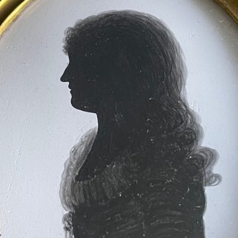 Thomason, silhouette painted on plaster