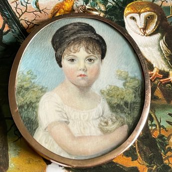 William Grimaldi, miniature portrait of a named child