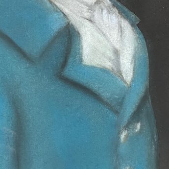 Nathaniel Bermingham, cut-out and pastel portrait of a gentleman