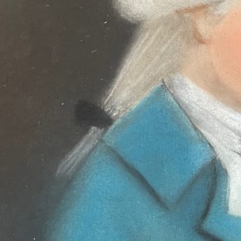 Nathaniel Bermingham, cut-out and pastel portrait of a gentleman