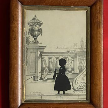 Samuel Metford, silhouette of a child with a doll
