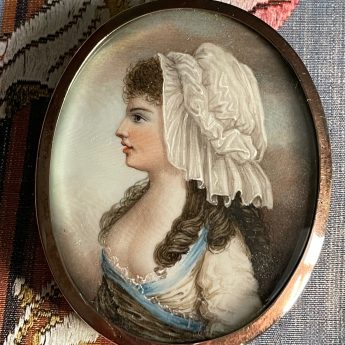 Frederick Buck, profile portrait of a young lady