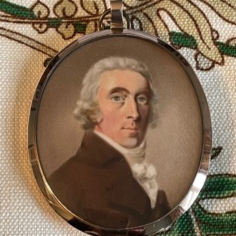 Abraham or Joseph Daniel, miniature portrait of Michael Allen of Coleridge House