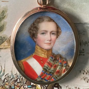 Cornelius Beavis Durham, miniature portrait of a young named officer