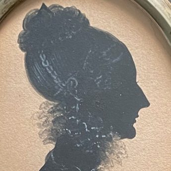 George Atkinson, painted silhouette of a lady