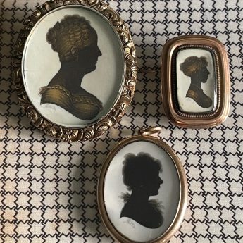 A trio of silhouette jewellery pieces listed separately