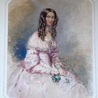 François Théodore Rochard, watercolour portrait of a lady