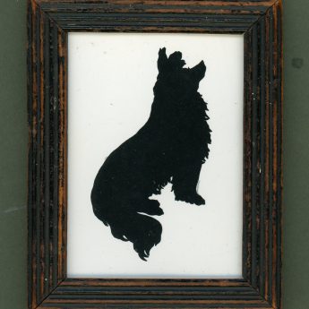 Augustin Edouart, cut silhouette of a spaniel