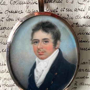 Nicholas Freese, miniature portrait of a young gentleman