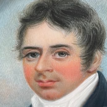 Nicholas Freese, miniature portrait of a young gentleman