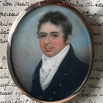 Nicholas Freese, miniature portrait of a young gentleman