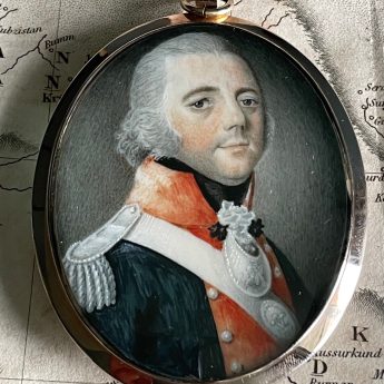 Edward Pugh, miniature portrait of an unknown officer