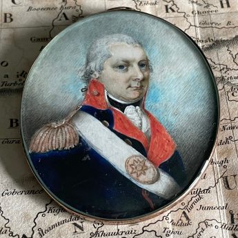 Miniature portrait of Richard Hamilton of the Royal Artillery